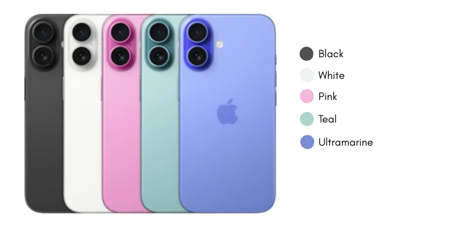 Apple iPhone 16 colors